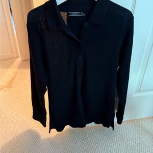 Peruvian Connection Classic Black Knit Top